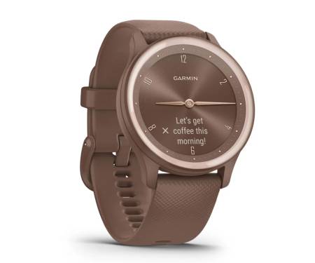 Смарт-часы Garmin Vivomove Sport Cocoa Case and S. Band w. P. Gold Accents (010-02566-02)