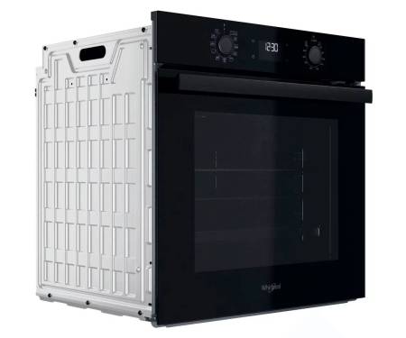 Whirlpool Духовой шкаф электрический, 71л, A+, дисплей, конвекция, телескопические направляющие, черный