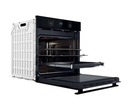 Whirlpool Духовой шкаф электрический, 71л, A+, дисплей, конвекция, телескопические направляющие, черный