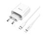 Сетевое зарядное устройство Hoco C80A Plus Rapido PD20W+QC3.0 charger (EU) White 1
