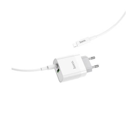 Сетевое зарядное устройство Hoco C80A Plus Rapido PD20W+QC3.0 charger (EU) White 2