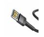 Кабель Baseus Lightning Cafule Cable special edition USB For iP 2.4A 1м Grey+Black (CALKLF-GG1) 3