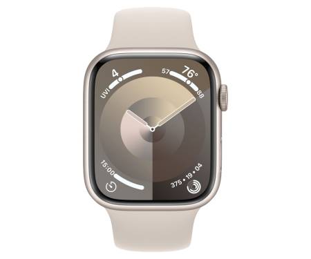 Apple Watch Series 9 GPS 45mm Starlight Aluminum Case w. Starlight S. Band 2