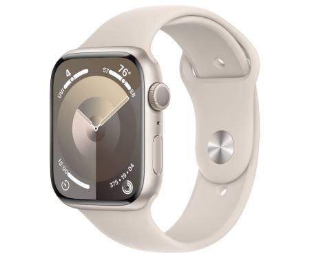 Apple Watch Series 9 GPS 45mm Starlight Aluminum Case w. Starlight S. Band 1