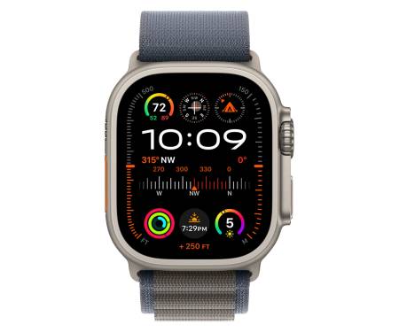 Apple Watch Ultra 2 GPS + Cellular 49mm Titanium Case with Blue Alpine Loop 2