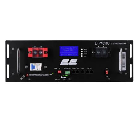 Аккумулятор для ИБП 2E LFP48100 48V/100Ah 19" LCD 16S (2E-LFP48100-LCD)