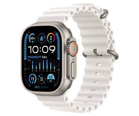 Apple Watch Ultra 2 GPS + Cellular 49mm Titanium Case with White Ocean Band (MREJ3) 1