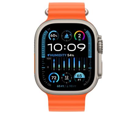 Apple Watch Ultra 2 GPS + Cellular 49mm Titanium Case with Orange Ocean Band (MREH3) 2
