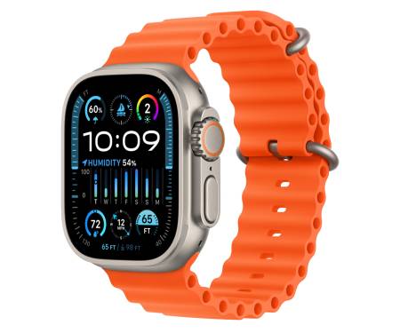 Apple Watch Ultra 2 GPS + Cellular 49mm Titanium Case with Orange Ocean Band (MREH3) 1