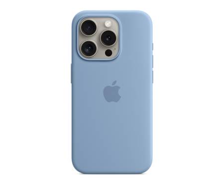Чохол для Apple iPhone 15 Pro Silicon Case with MagSafe - Winter Blue (MT1L3)