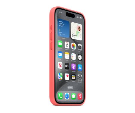 Чехол для Apple iPhone 15 Pro Silicon Case with MagSafe - Guava (MT1G3)