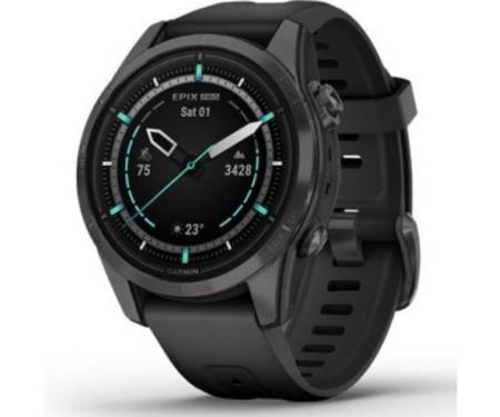 Смарт-часы Garmin Epix Pro Gen 2 Sapphire 42mm Carbon G. DLC Ti. with Black Band (010-02802-14/15)
