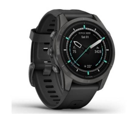 Смарт-часы Garmin Epix Pro Gen 2 Sapphire 42mm Carbon G. DLC Ti. with Black Band (010-02802-14/15)