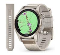 Смарт-часы Garmin Epix Pro Gen 2 Sapphire 42mm Soft Gold w. Cream H. Nylon Band (010-02802-20)