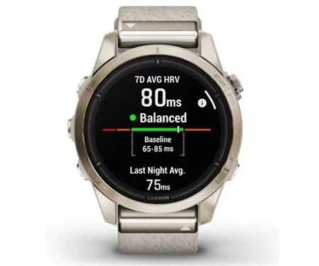 Смарт-часы Garmin Epix Pro Gen 2 Sapphire 42mm Soft Gold w. Cream H. Nylon Band (010-02802-20)
