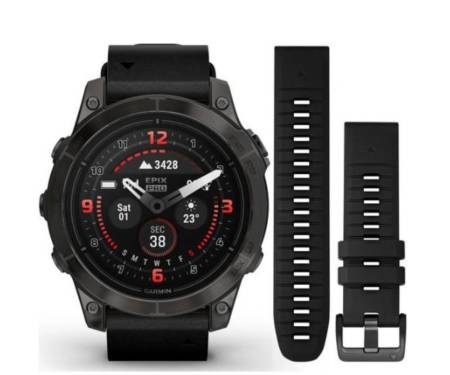 Смарт-часы Garmin Epix Pro Gen 2 Sapphire 47mm Carbon G. DLC Tit. with B. Leather Band (010-02803-30)