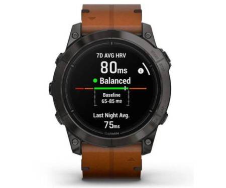 Смарт-часы Garmin Epix Pro Gen 2 Sapphire 51mm Carbon G. DLC Tit. with Chestnut L. Band (010-02804-30)