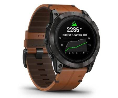 Смарт-часы Garmin Epix Pro Gen 2 Sapphire 51mm Carbon G. DLC Tit. with Chestnut L. Band (010-02804-30)