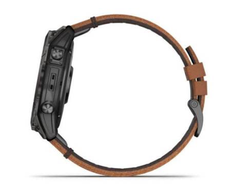 Смарт-часы Garmin Epix Pro Gen 2 Sapphire 51mm Carbon G. DLC Tit. with Chestnut L. Band (010-02804-30)
