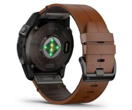 Смарт-часы Garmin Epix Pro Gen 2 Sapphire 51mm Carbon G. DLC Tit. with Chestnut L. Band (010-02804-30)