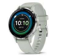 Смарт-часы Garmin Venu 3S Silver S. Steel Bezel w. Sage Gray Case and S. Band (010-02785-01)