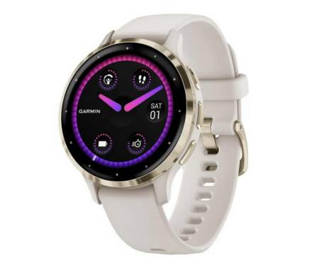 Смарт-часы Garmin Venu 3S Soft Gold S. Steel Bezel with Ivory Case and S. Band (010-02785-04)