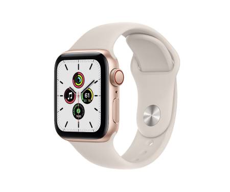 Apple Watch SE GPS + Cellular 40mm Gold Aluminum Case w. Starlight S. Band (MKQN3) 1