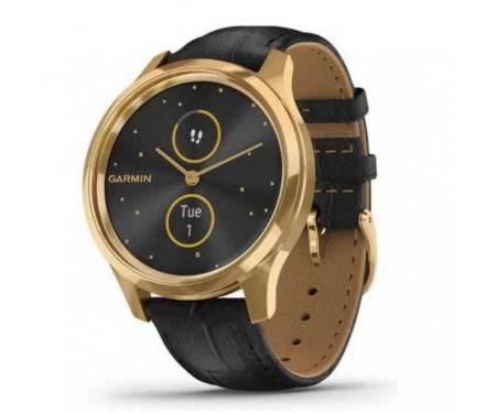 Смарт-часы Garmin vivomove Luxe Pure Gold-Black Leather (010-02241-22)