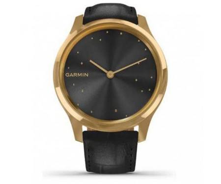 Смарт-часы Garmin vivomove Luxe Pure Gold-Black Leather (010-02241-22)