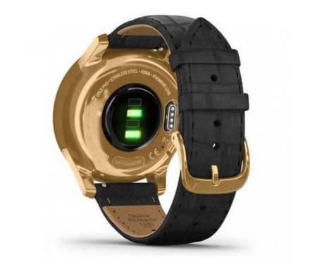 Смарт-часы Garmin vivomove Luxe Pure Gold-Black Leather (010-02241-22)