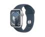 Apple Watch Series 9 GPS 41mm Silver Aluminum Case w. Storm Blue S. Band - M/L (MR913) 1