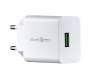 Сетевое зарядное устройство USAMS CC083 T22 Single USB QC3.0 Travel Charger (EU) White (CC083)