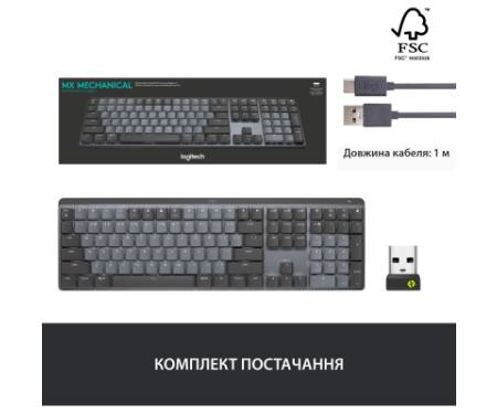 Клавіатура Logitech MX Mechanical Wireless Illuminated Performance Graphite (920-010757)