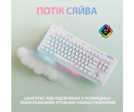 Клавіатура Logitech G713 Aurora Gaming GX Red USB UA Off-White (920-010678)