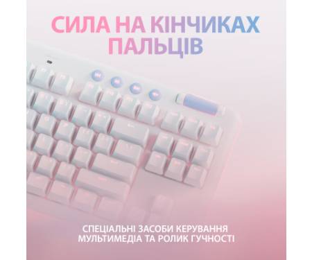 Клавіатура Logitech G713 Aurora Gaming GX Red USB UA Off-White (920-010678)