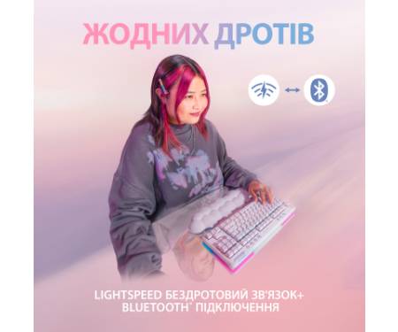Клавіатура Logitech G715 Aurora Wireless Gaming GX Red Lightspeed/Bluetooth UA Off-White (920-010692)