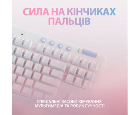 Клавіатура Logitech G715 Aurora Wireless Gaming GX Red Lightspeed/Bluetooth UA Off-White (920-010692)