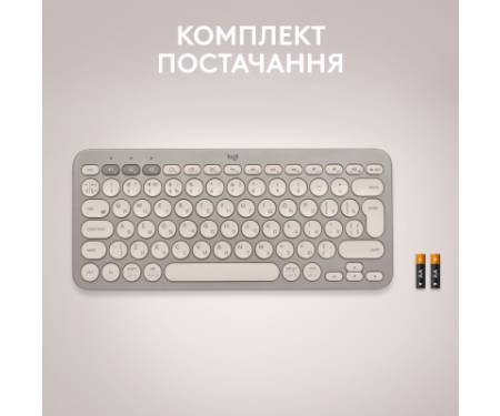 Клавіатура Logitech K380 Multi-Device Bluetooth UA Sand (920-011165)