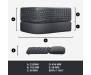 Клавіатура Logitech ERGO K860 Bluetooth/Wireless UA Black (920-010108)