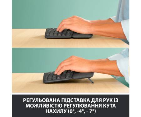 Клавіатура Logitech ERGO K860 Bluetooth/Wireless UA Black (920-010108)