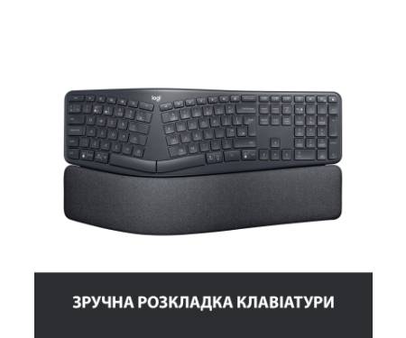 Клавіатура Logitech ERGO K860 for Business Bluetooth/Wireless UA Black (920-010352)