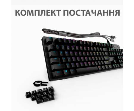 Клавіатура Logitech G512 Lightsync RGB Mechanical GX Red USB UA Carbon (920-009370)