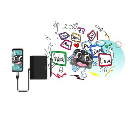 Графічний планшет XP-Pen Deco Fun L Pink (Deco Fun L_R)