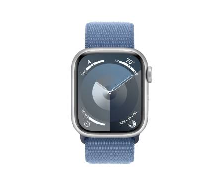 Apple Watch Series 9 GPS 41mm Silver Aluminum Case with Winter Blue Sport Loop (MR923) 2
