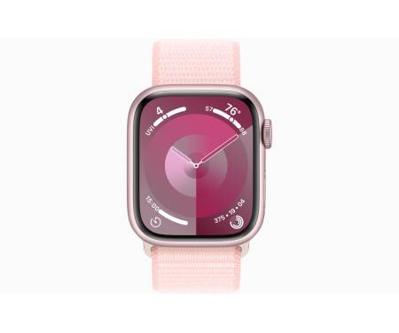 Apple Watch Series 9 GPS 45mm Pink Aluminum Case w. Light Pink S. Loop (MR9J3) 2