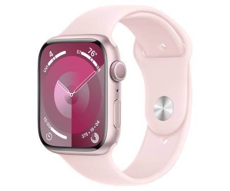 Apple Watch Series 9 GPS 45mm Pink Aluminum Case w. Light Pink Sport Band - M/L (MR9H3) 1