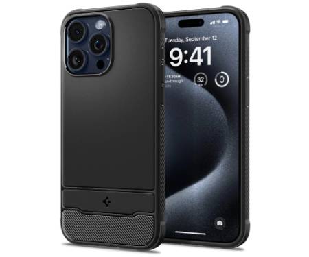 Чохол до мобільного телефона Spigen Apple iPhone 15 Pro Rugged Armor MagFit Matte Black (ACS06703)