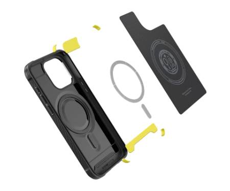 Чохол до мобільного телефона Spigen Apple iPhone 15 Pro Rugged Armor MagFit Matte Black (ACS06703)