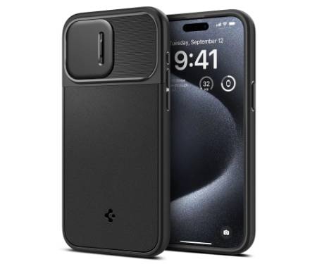 Чохол до мобільного телефона Spigen Apple iPhone 15 Pro Optik Armor MagFit Black (ACS06738)