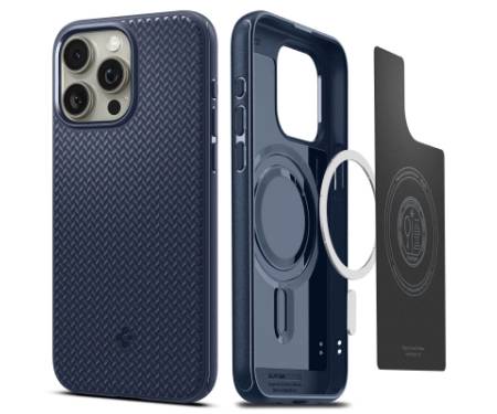 Чохол до мобільного телефона Spigen Apple iPhone 15 Pro Max Mag Armor MagFit Navy Blue (ACS06598)